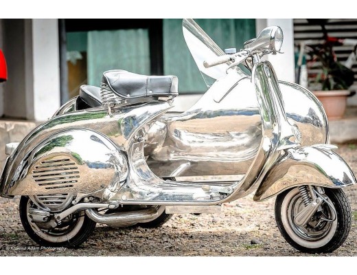 Vespa VL 50 With Sidecar Stainles Steel